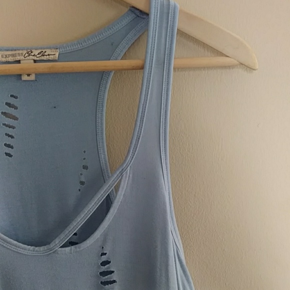 {Express} Distressed Racerback Tank Medium - Picture 3 of 3